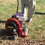 Someone moving a Merry Commercial Leaf Blower