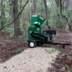 Mighty Mac Wood Chipper WC475 with freshly shredded wood